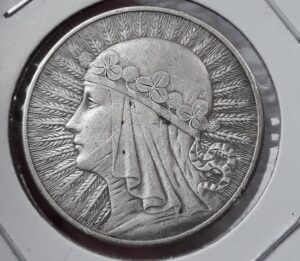 10 złotych 1932 r. bzm. głowa kobiety