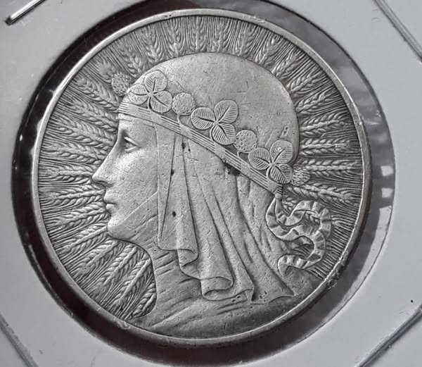 10 złotych 1932 r. bzm. głowa kobiety