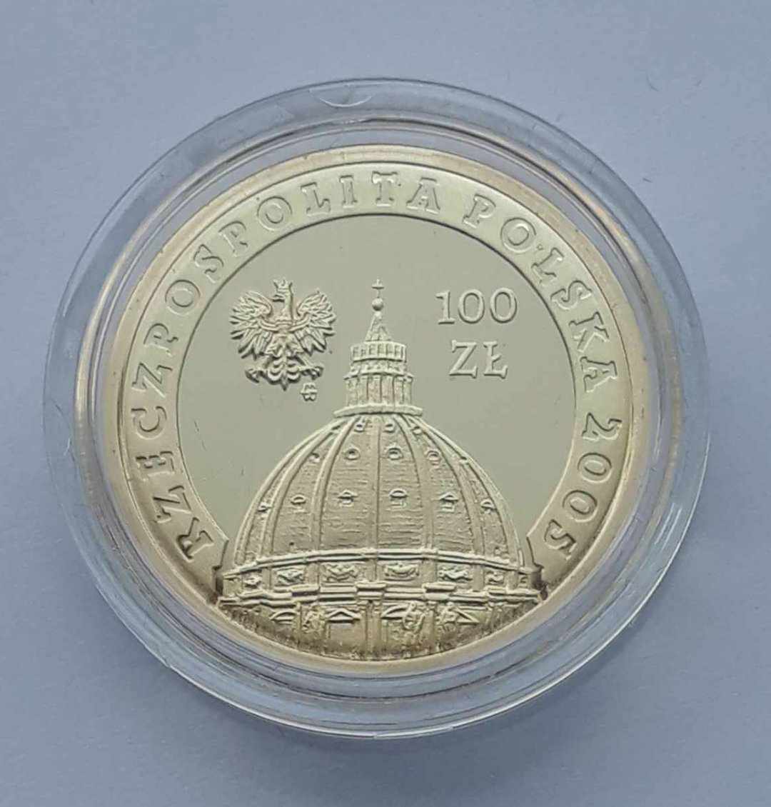 100 zł 2005 r. NBP Jan Paweł II , w kapslu img (1)