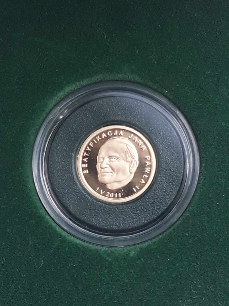 25 zł 2011 r. Beatyfikacja JP2 certyfikat i pudełko NBP mennicza img (2)