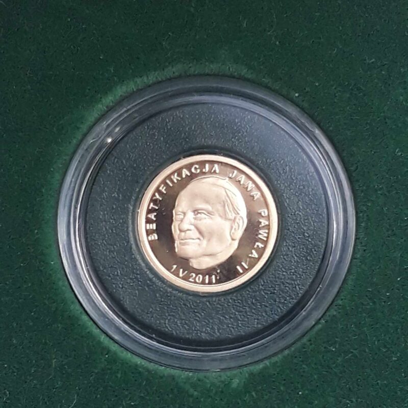 25 zł 2011 r. Beatyfikacja JP2 certyfikat i pudełko NBP mennicza img (2)