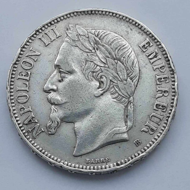 5 franków 1869 r. Francja, Napoleon III 25 r ag900 img (2)