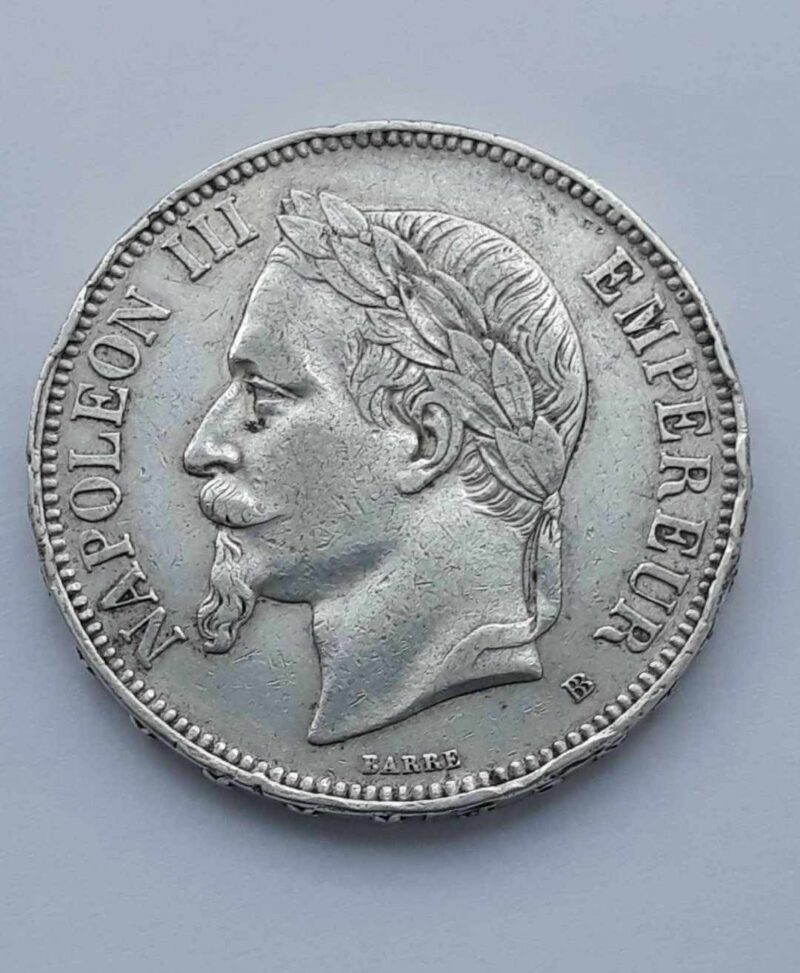 5 franków 1869 r. Francja, Napoleon III 25 r ag900 img (2)
