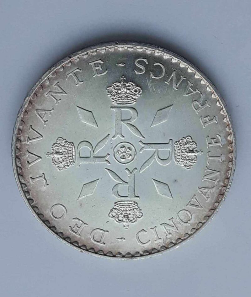 50 franków 1974 r. Monako , Rainer, 30 gr ag900 st.1 img (2)