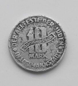 Getto w łodzi 10 marek 1943 r. Polska , aluminium st.3 img (2)