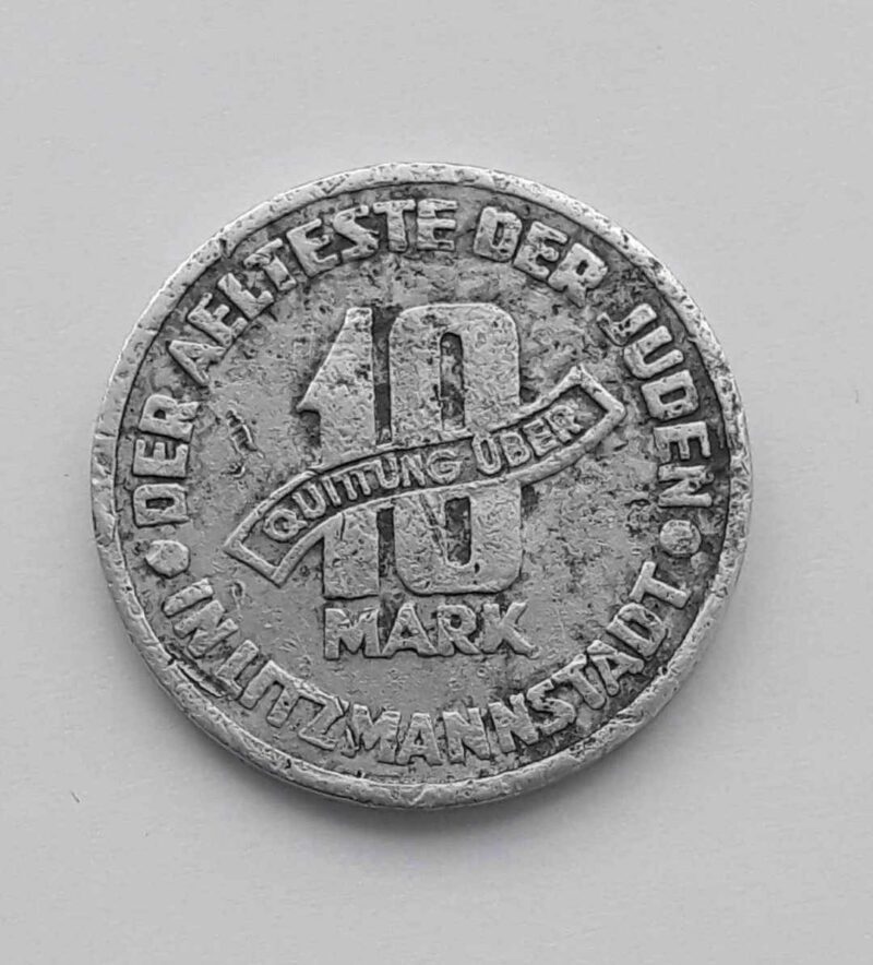 Getto w łodzi 10 marek 1943 r. Polska , aluminium st.3 img (2)