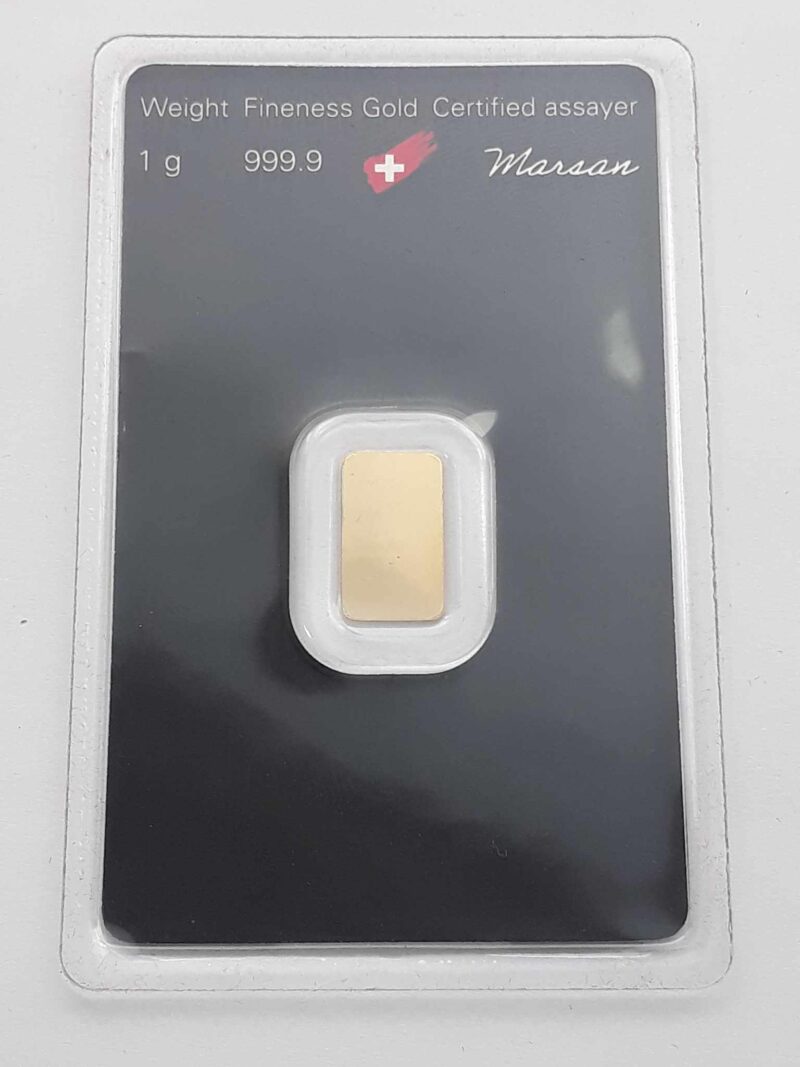 Sztabka złota 1 gr Argor Heraeus Szwajcaria 1 gr Au999 img (1)