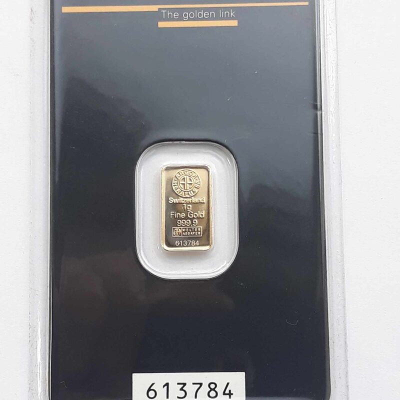 Sztabka złota 1 gr Argor Heraeus Szwajcaria 1 gr Au999 img (2)