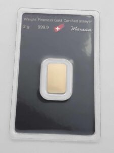 Sztabka złota 2 gr Argor Heraeus Szwajcaria 2 gr Au999 img (2)
