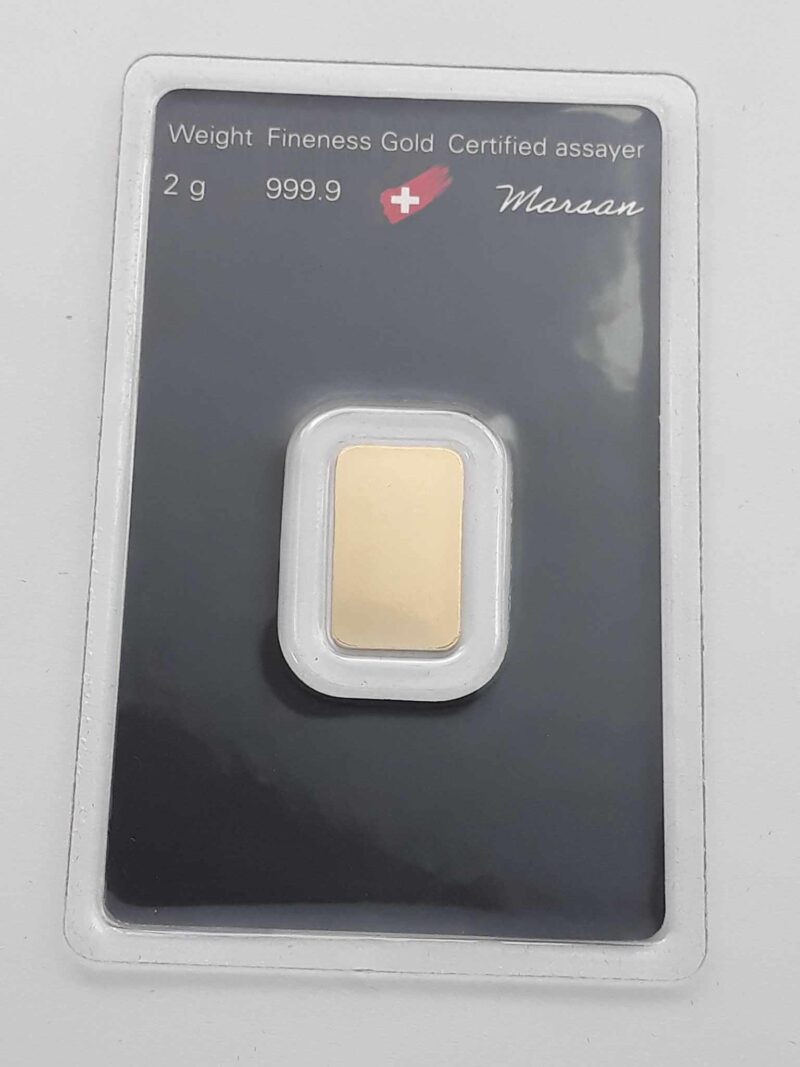 Sztabka złota 2 gr Argor Heraeus Szwajcaria 2 gr Au999 img (2)