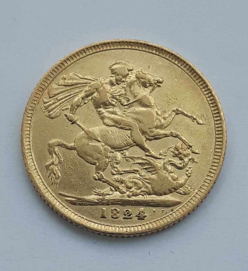 Wielka Brytania , Jerzy IV , suweren 1824 r. 7,98 gr au917 stan 2 img (2)